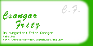 csongor fritz business card